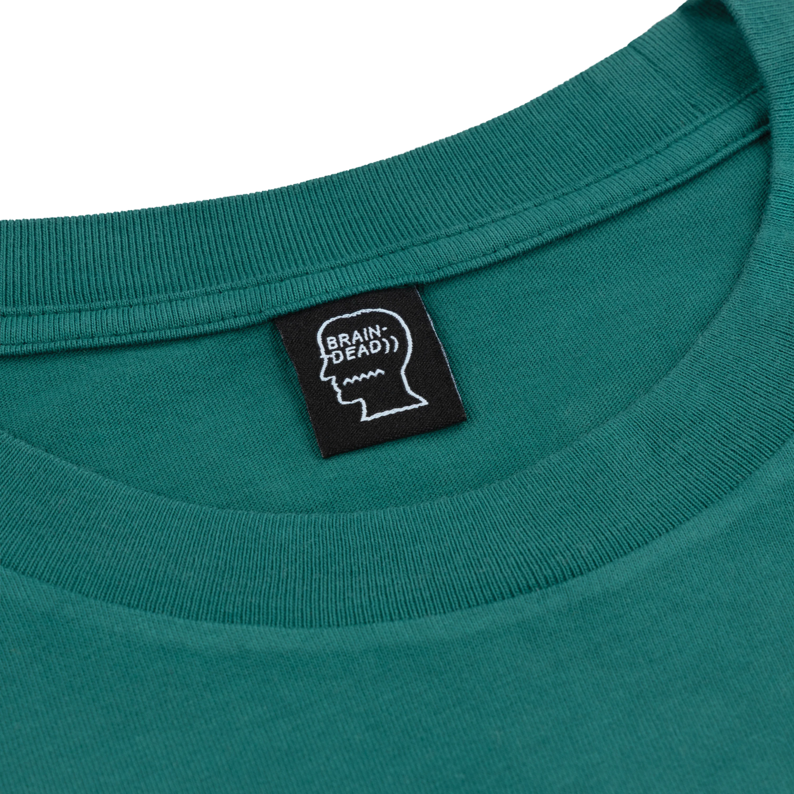 Brain Dead X NTS Logo Green Longsleeve T-shirt. - Image 3