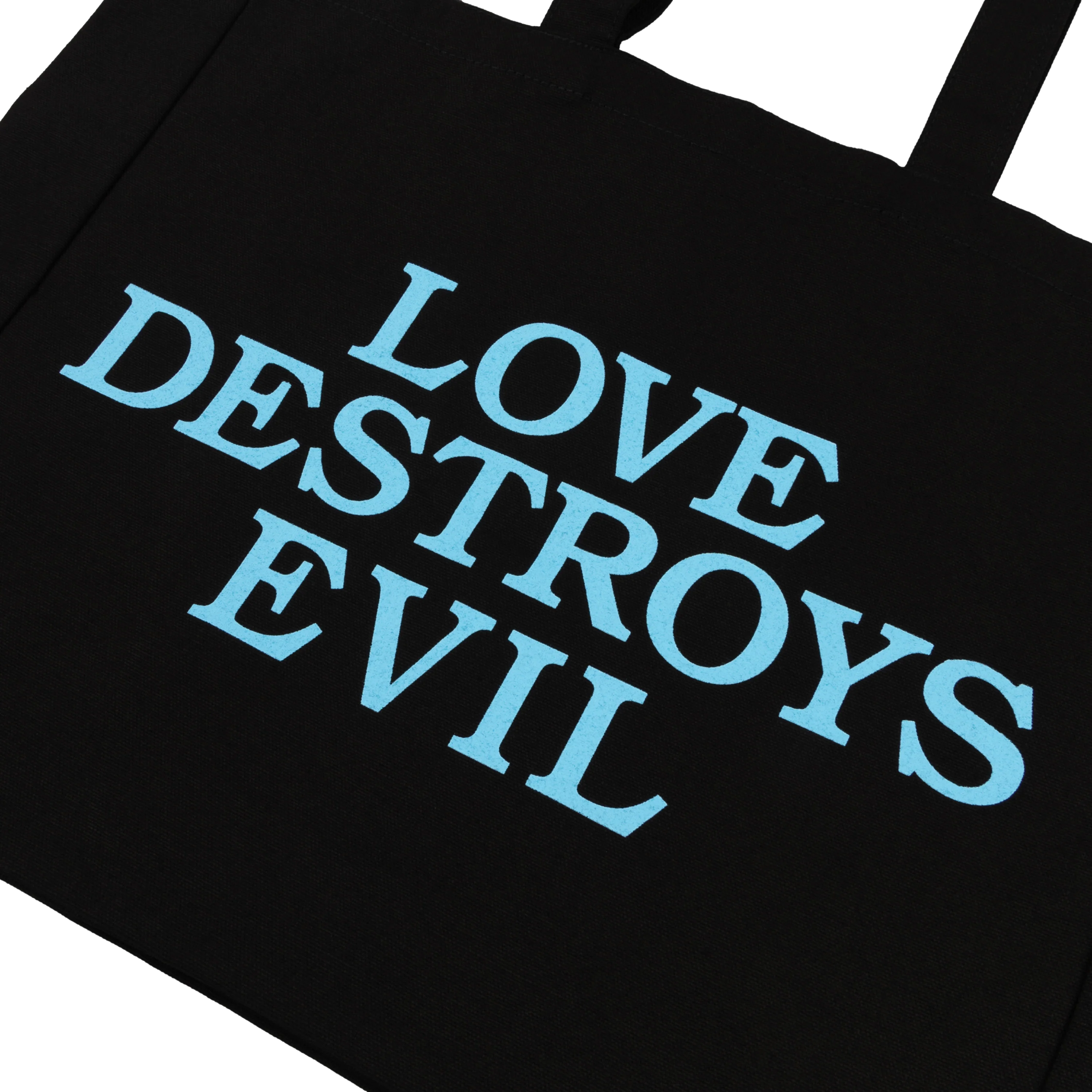 CRAMMED DISCS X NTS LOVE DESTROYS EVIL TOTE BAG - BLACK - Image 4