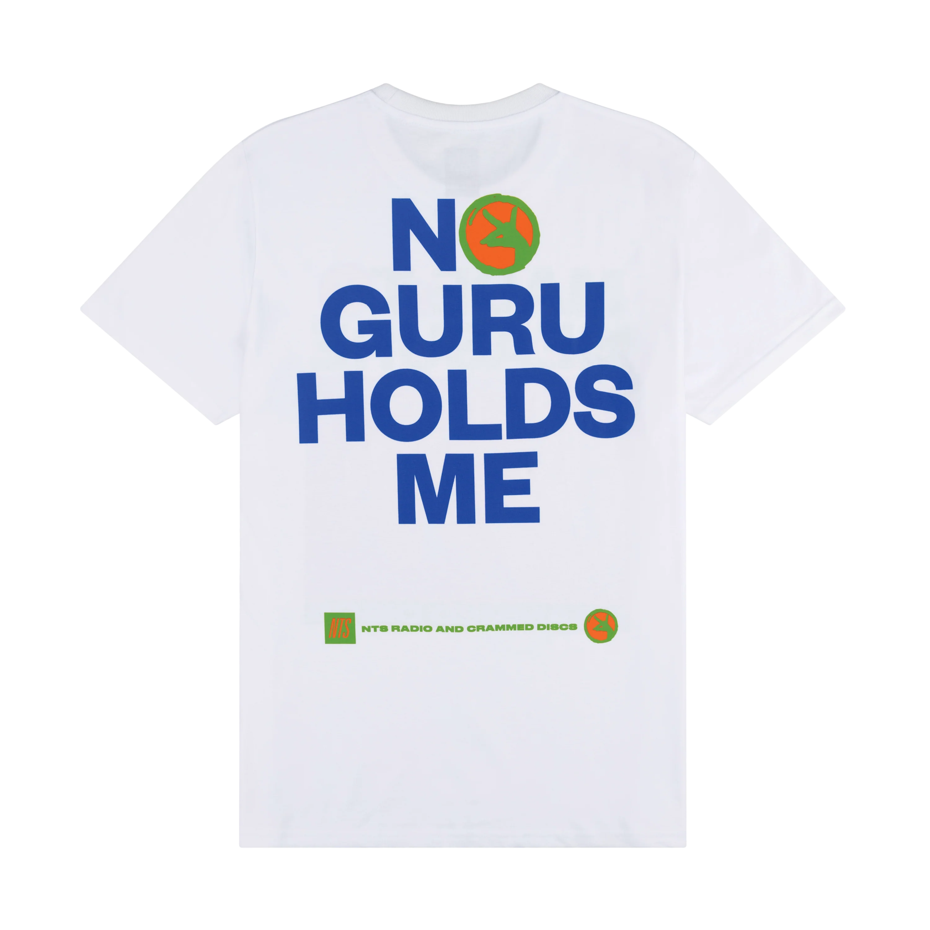 CRAMMED DISCS X NTS NO GURU HOLDS ME T-SHIRT - WHITE - Image 2