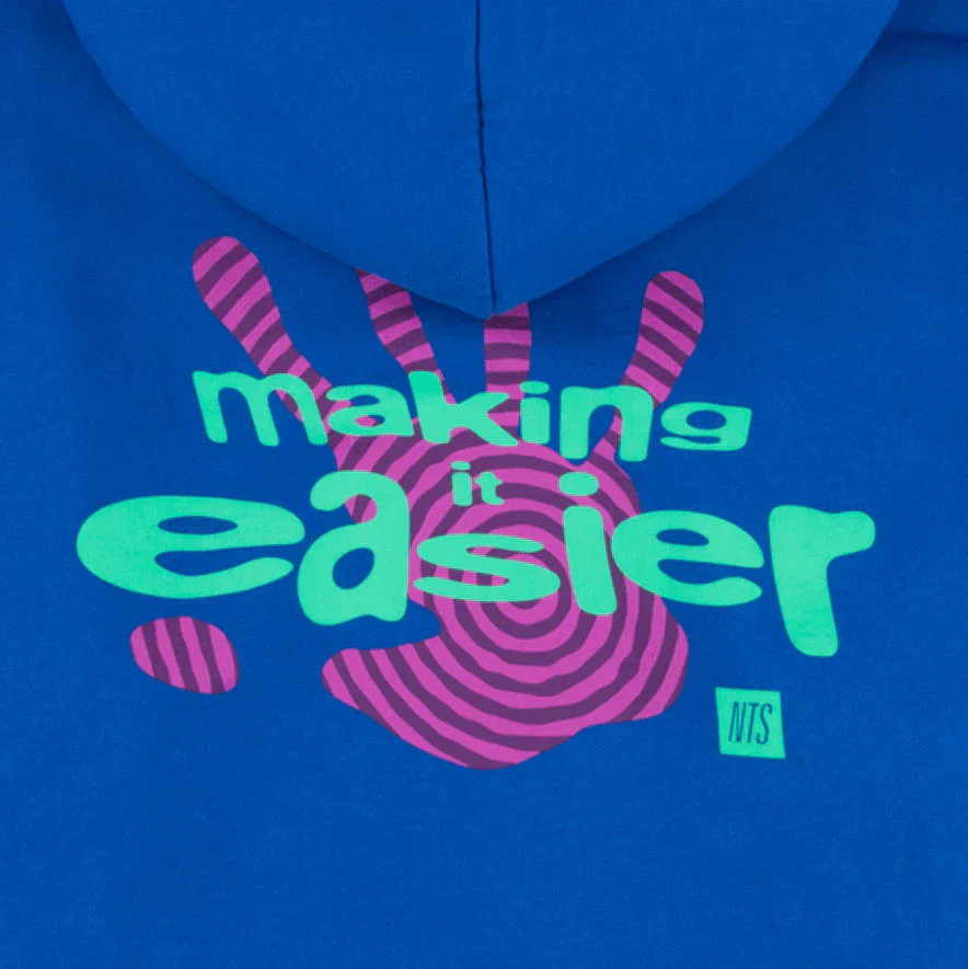 Easier Hand Hoodie - Royal Blue - Image 5