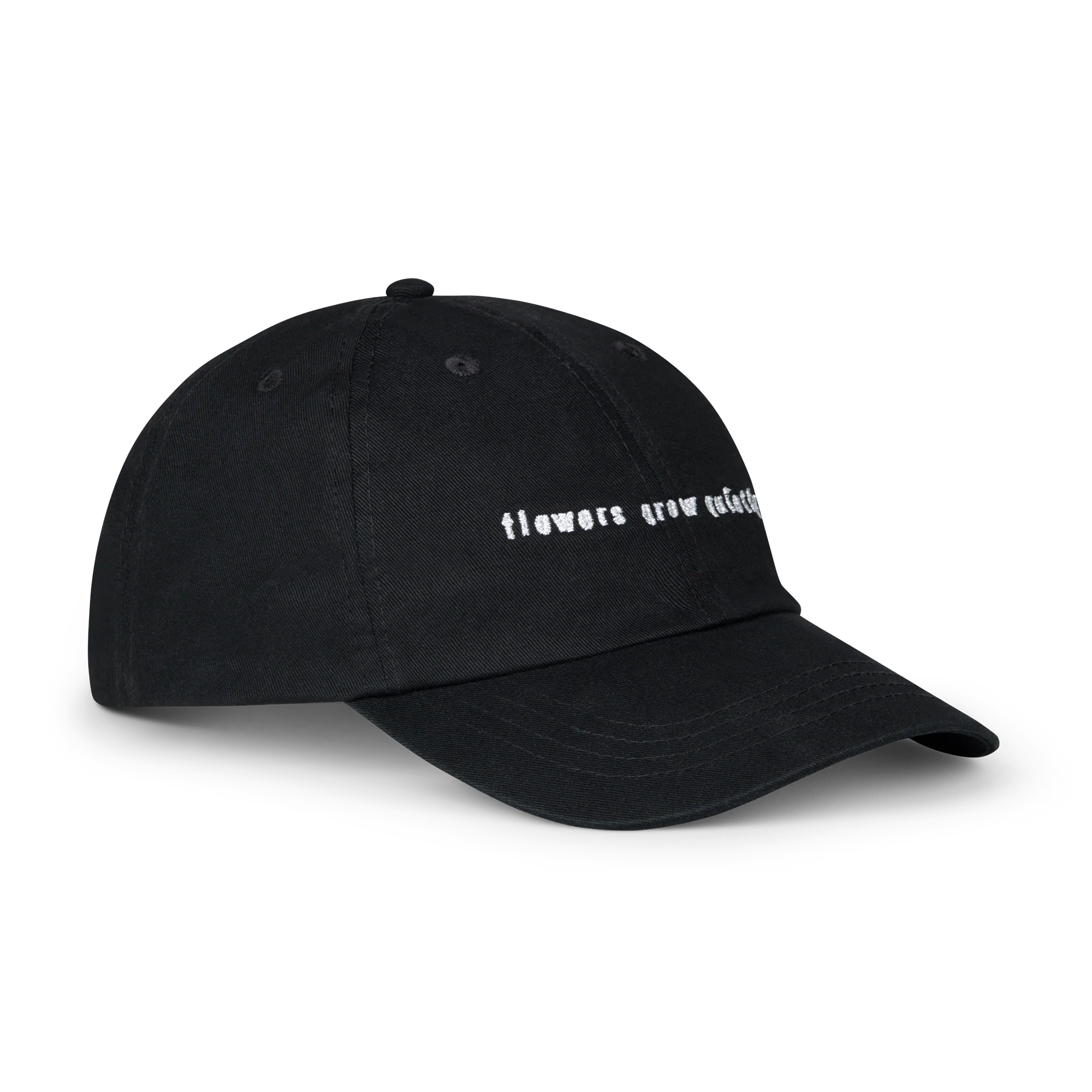 FLOWERS GROW QUIETLY CAP - BLACK - Image 4