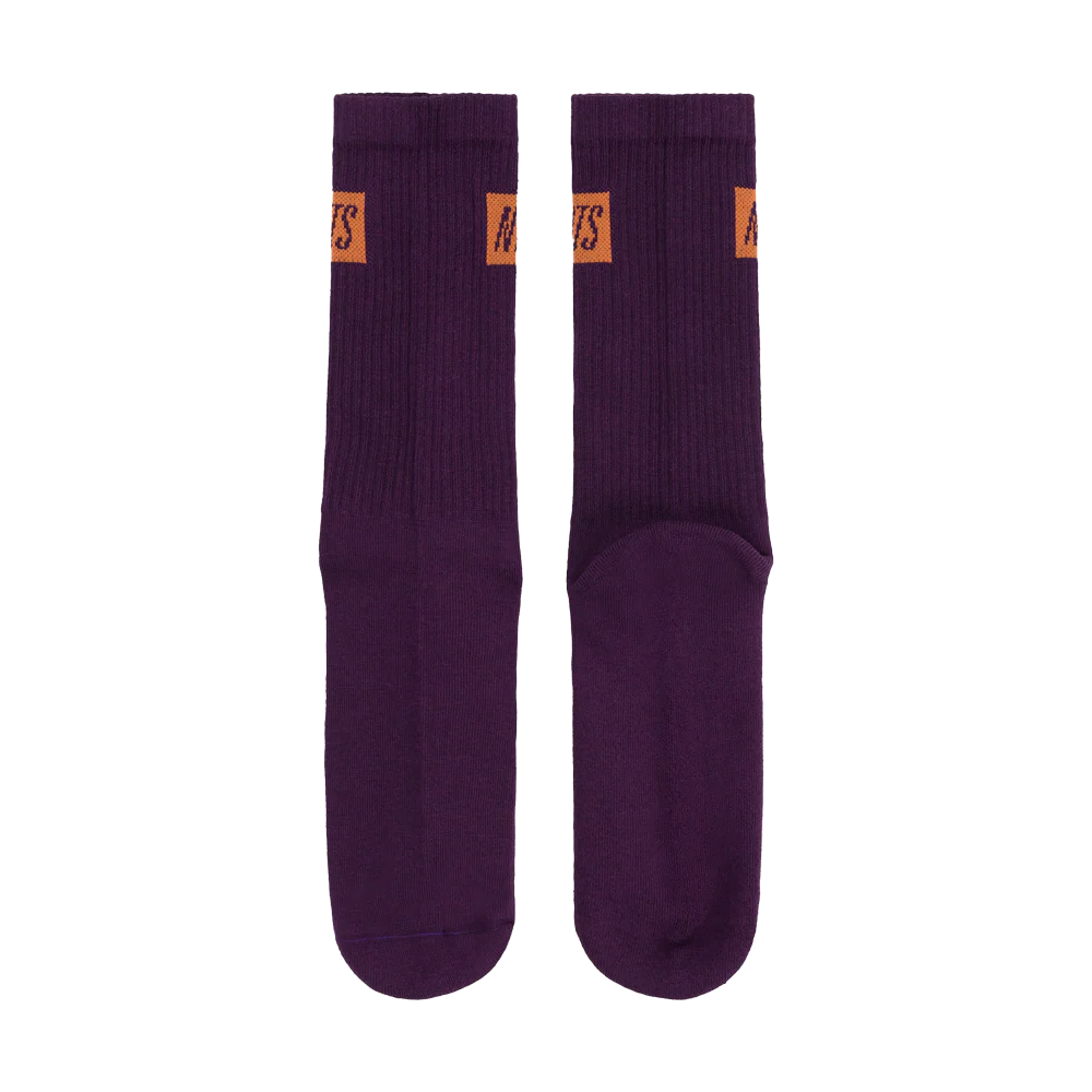 Icon Socks - Orange on Burgundy - Image 2