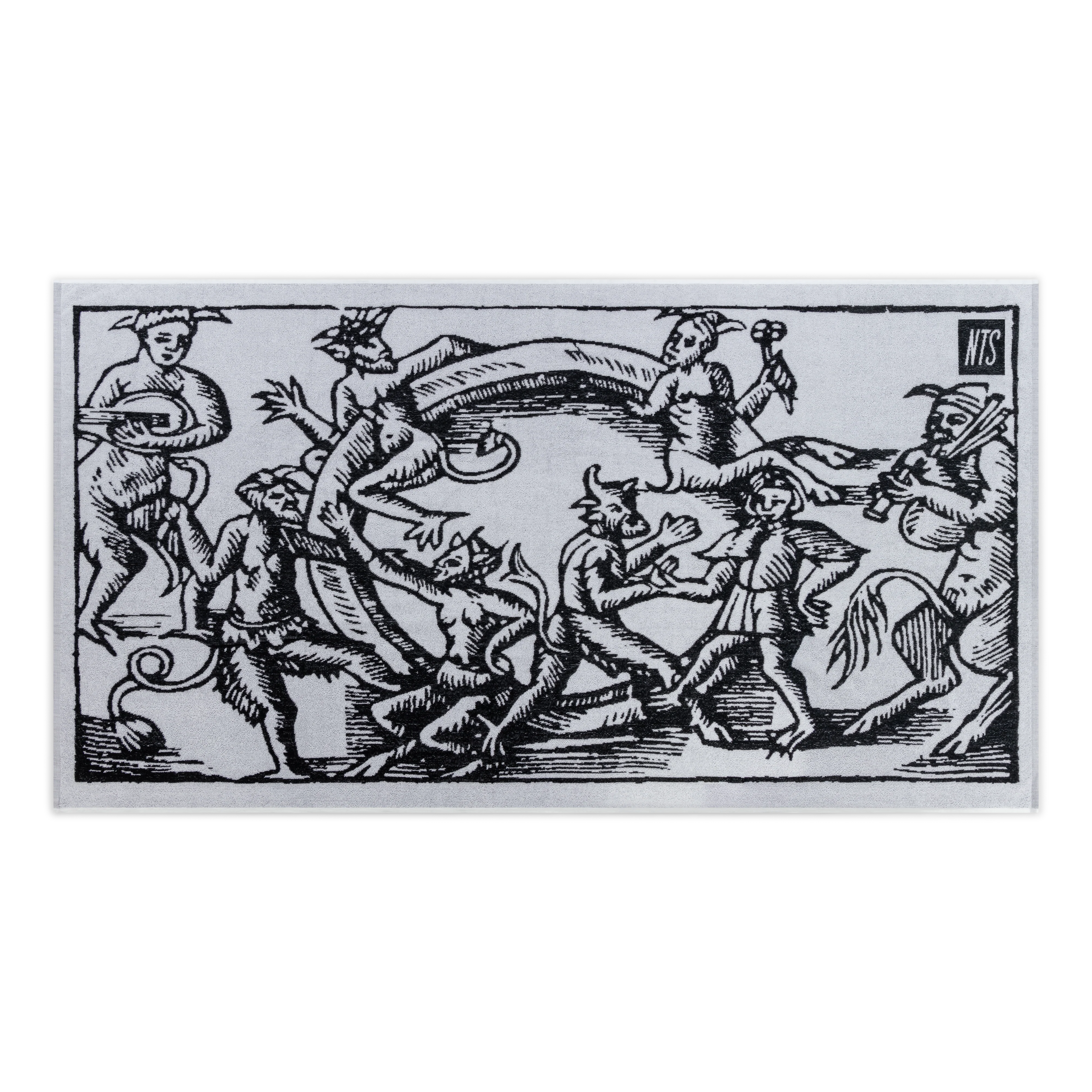 Medieval Players Beach Towel - Black
