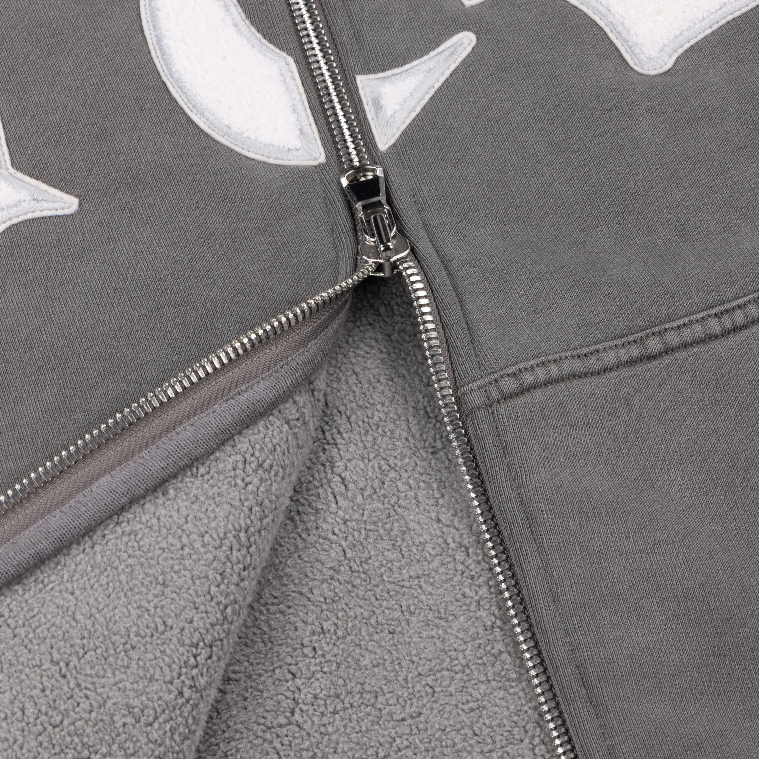 NTS Heavyweight Zipped Hoodie - Grey - Image 3
