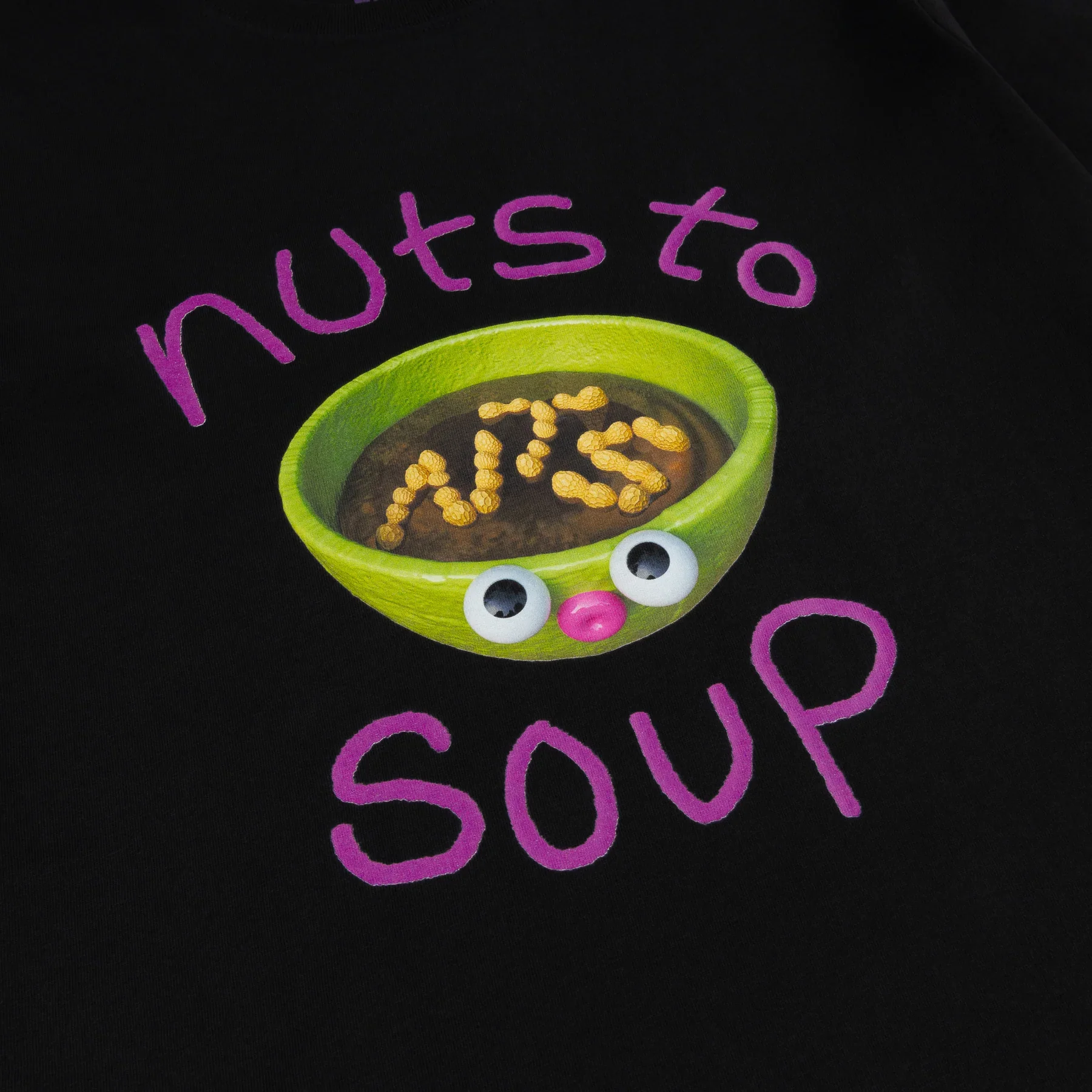 Nuts To Soup Black Tee - Image 3