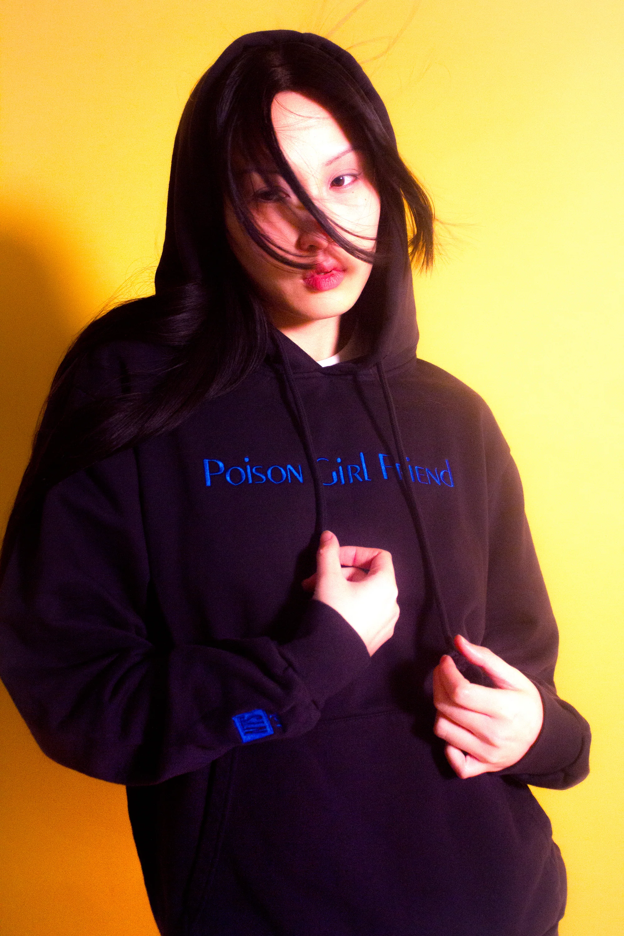 POiSON GiRL FRiEND (J-DIGS) x NTS POiSON HOODIE – BLACK - Image 5