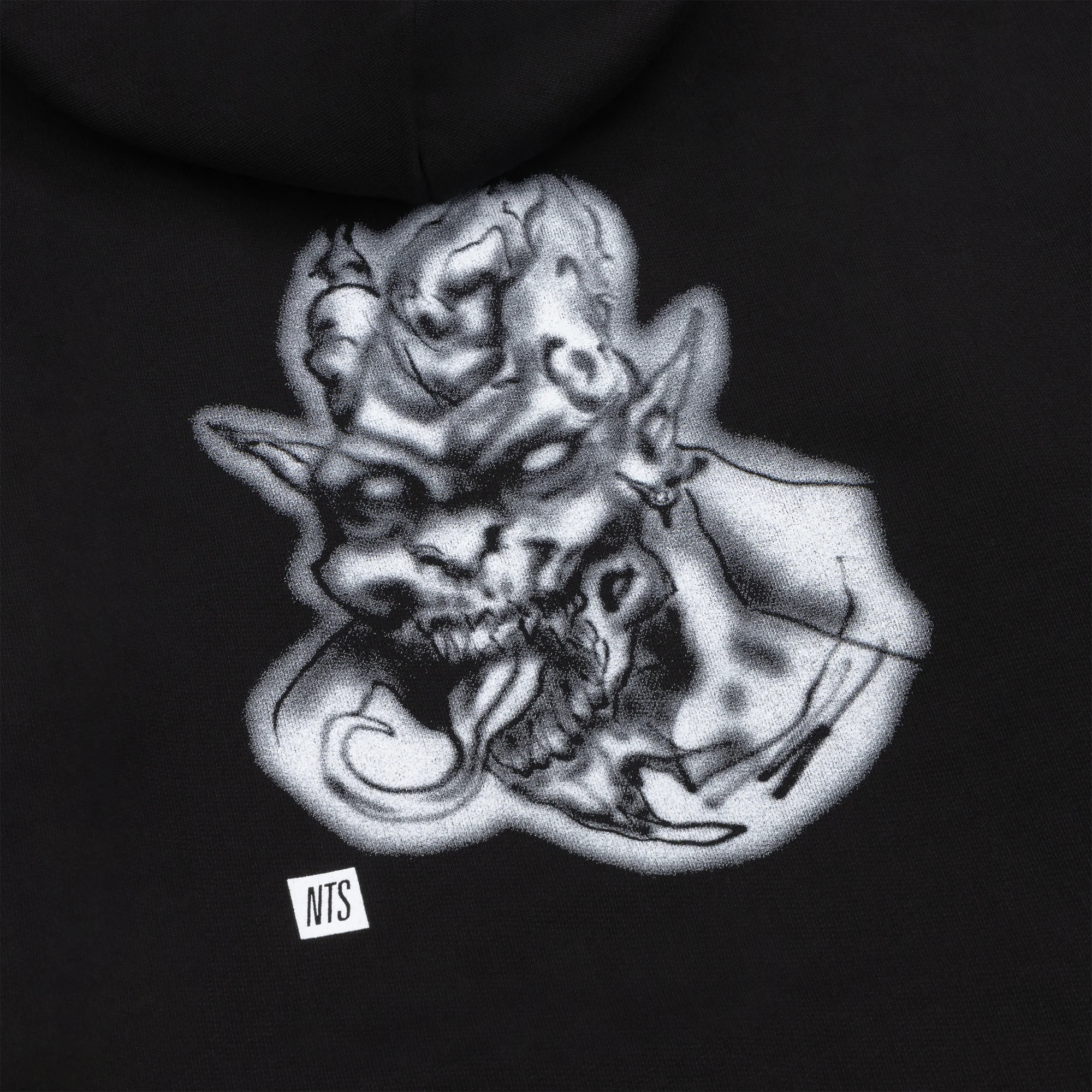 Spacebrat x NTS DIAMONDS HOODIE – BLACK - Image 2
